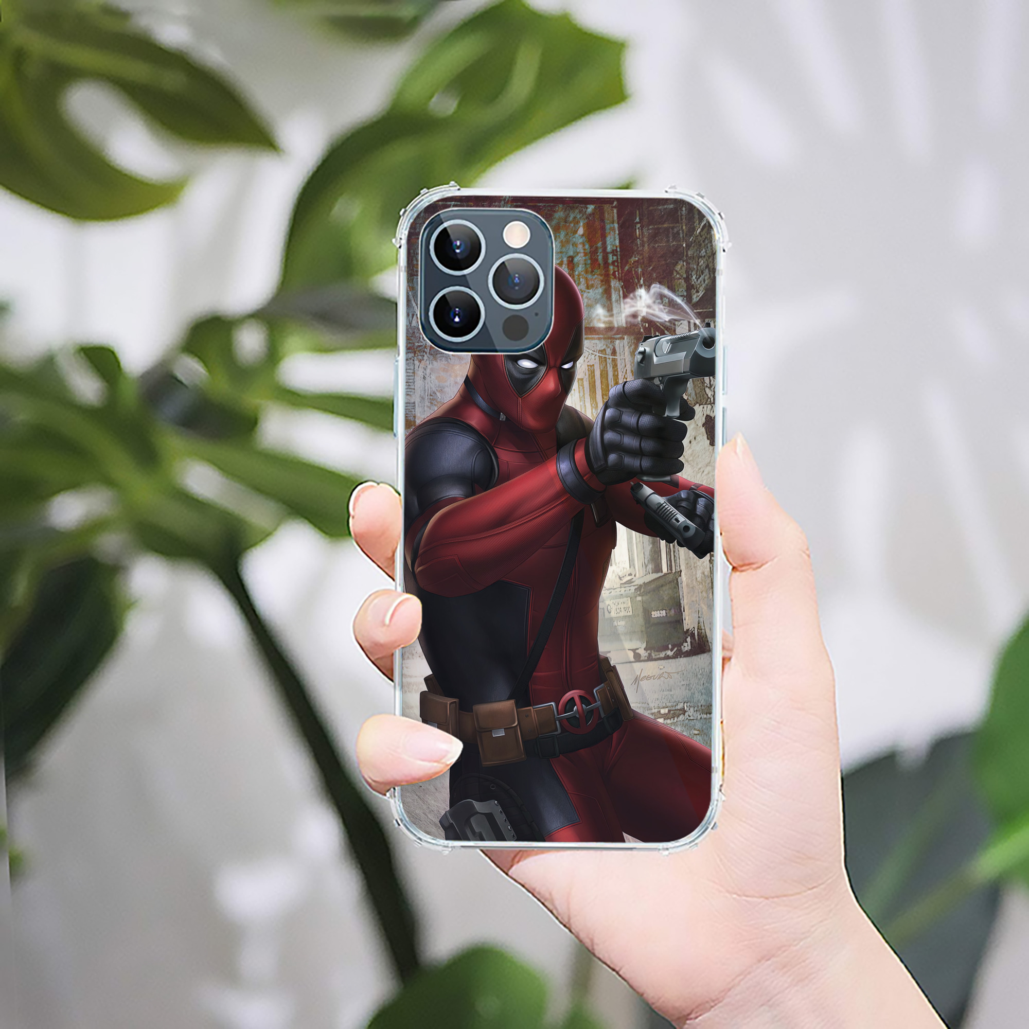 （画像用） Deadpool デッドプール 【iPhone 12シリーズ対応】透明スマホケース（クリアソフトケース）